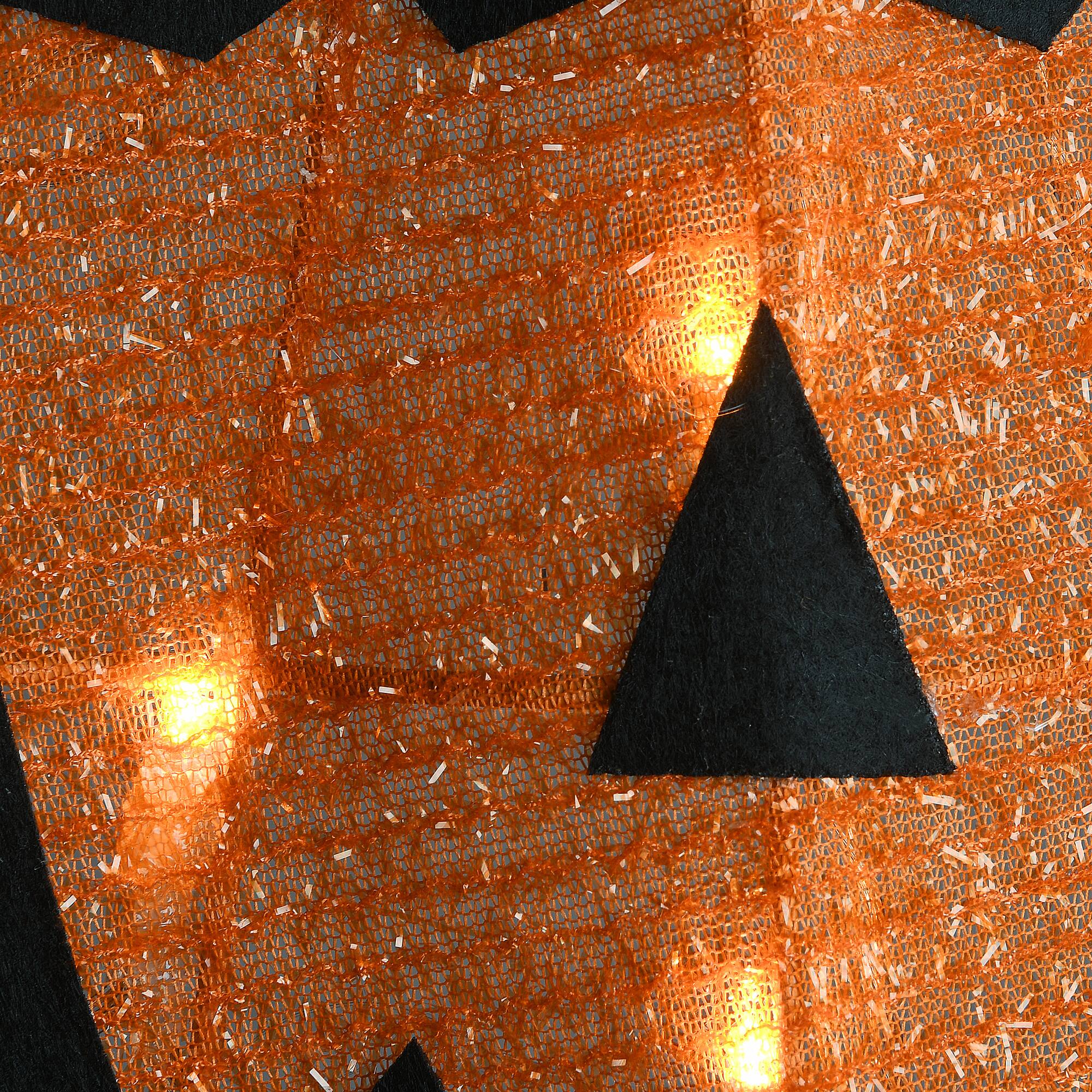 26" Orange LED Jack-O-Lantern Halloween Garden Stakes